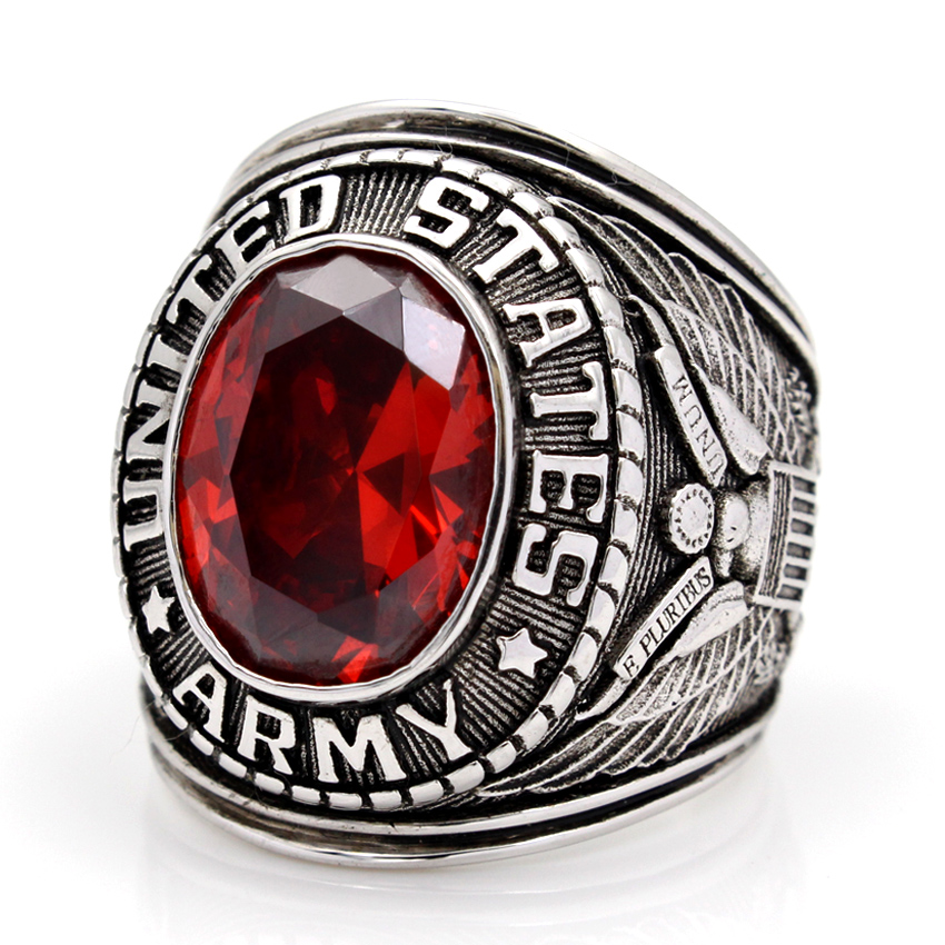 sterling silver military ring