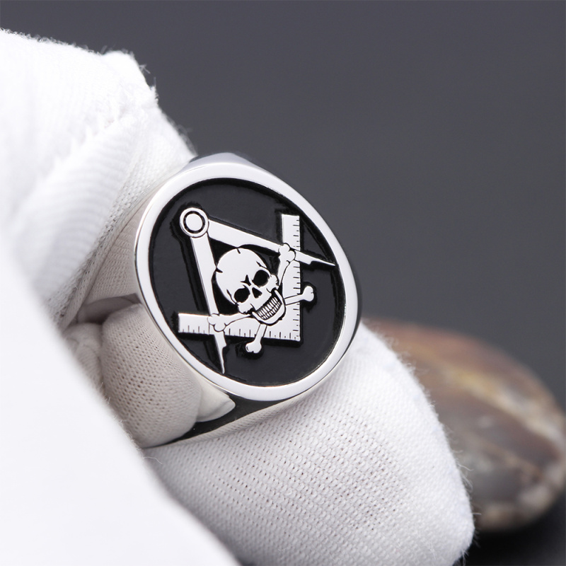 Details about   Masonic Widows Sons Skull Gold Overlay stainless steel men's ring size 9 T52 