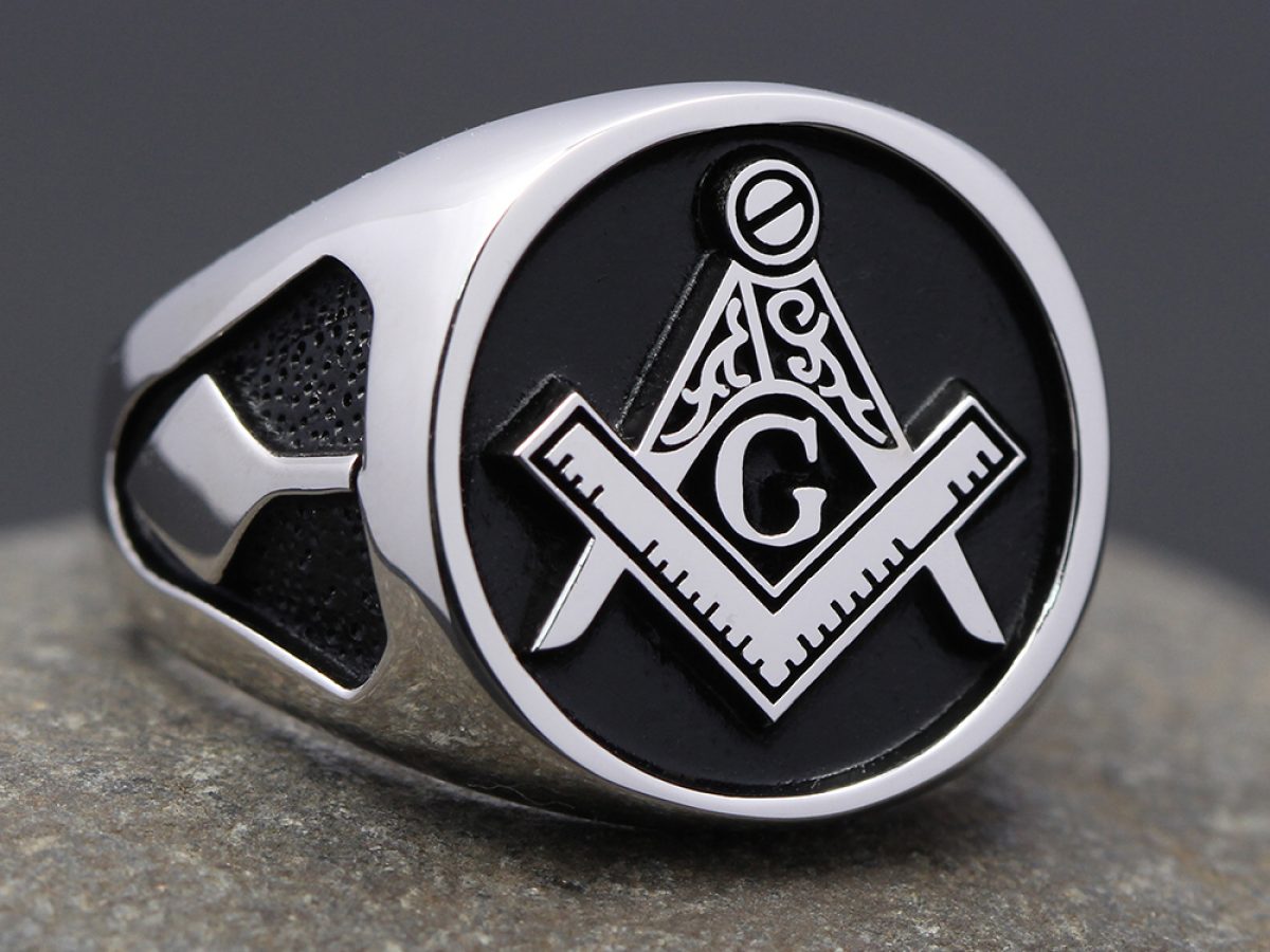 Men's Master Mason Freemason Fraternal Order 925 Sterling Silver 