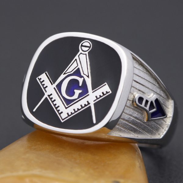 Vintage Blue Lodge masonic Freemason 925 Sterling Silver Jewelry Ring ...