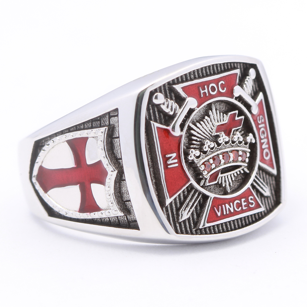 Knights Templar In Hoc Signo Vinces Freemasons Masonic Sterling Silver ...