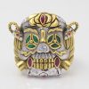 Men`s Sylvester Gardenzio Stallone Skull Cosplay Sterling Silver Ring Lucky Ring