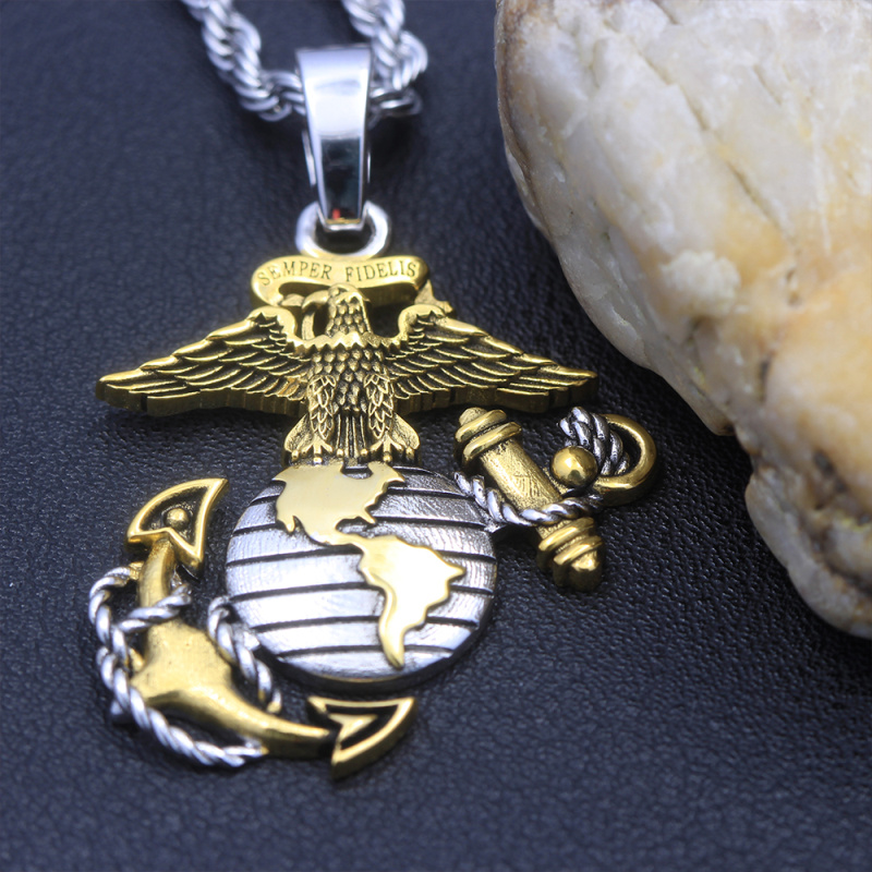 Marine corps cross necklace store